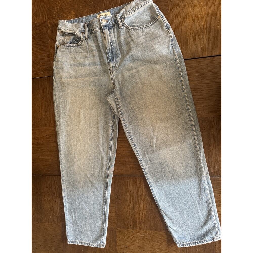 Madewell Baggy Tapered Jeans Women’s Size 31 Light Wash 100% Cotton High Rise